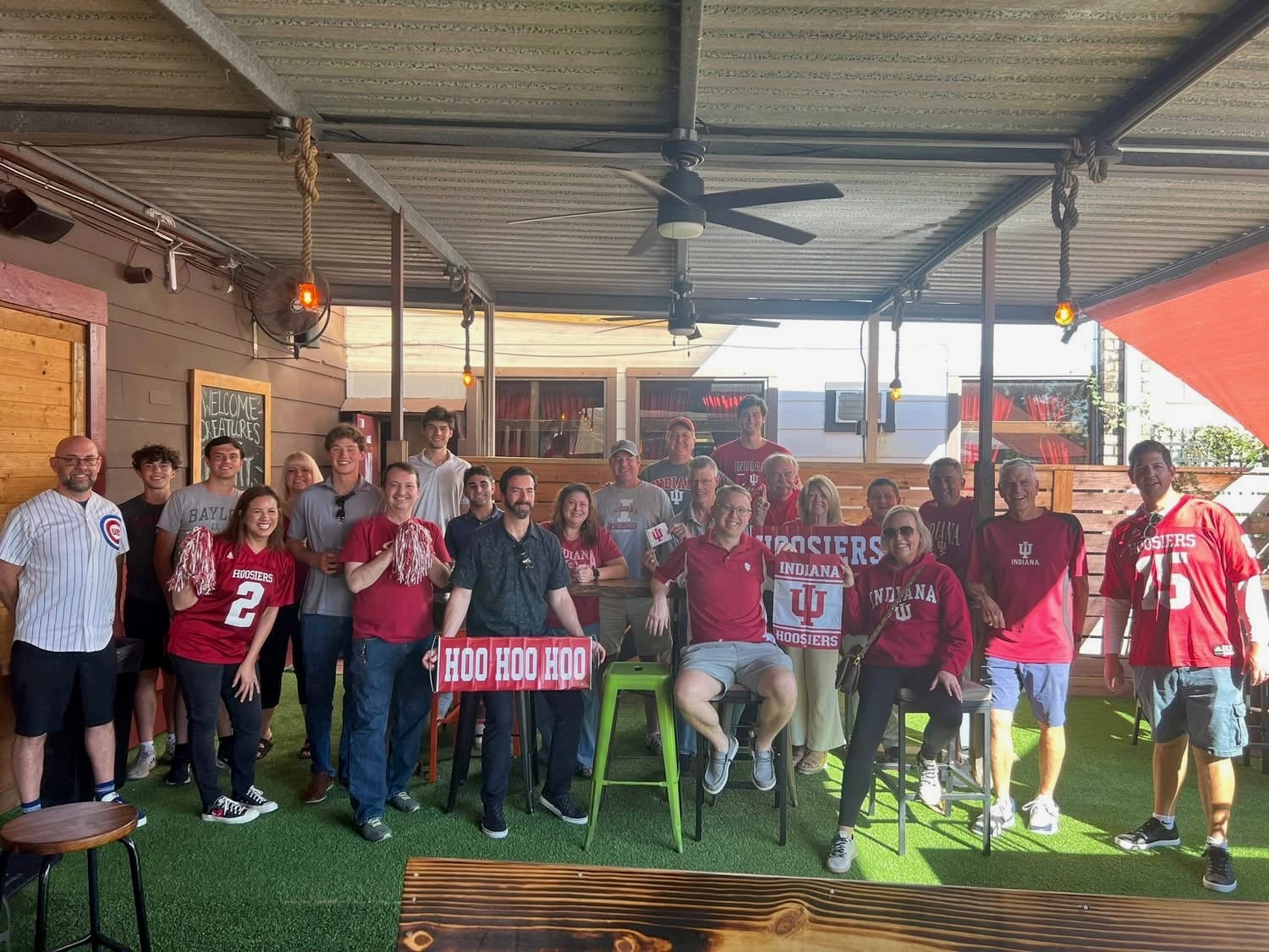 Adult Houston-area Indiana fans gathering for a game watch